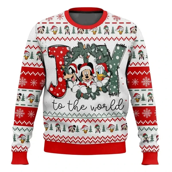 Mickey Mouse Anime Ugly New Year Christmas Gift Merry Christmas New Year's Eve New Men's and Women's Hoodies Sportswear