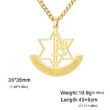 Dreamtimes Hebrew Star of David Necklaces Stainless Steel Hollow Hexagonal Star Necklace Box Chain Magen Jewish Chain Jewelry
