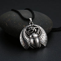 Scarab Necklace Eye of Horus Necklace Egyptian Beetle Wadjet Ancient Amulet Protection Symbolic Scarab Pendant Send Friends Gift