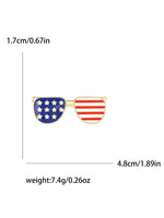 Enamel Statue of Liberty Brooches for Women Unisex Rhinestone American Flag Pins Banquet Party Backpack Gifts Jewelry Accessorie