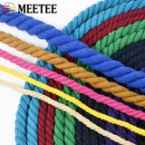 5Meters 5-20mm Colored Cotton Rope 3 Shares Twisted Cord DIY Decoration Macrame Ropes for Bag Braided Cords Sewing Accessories