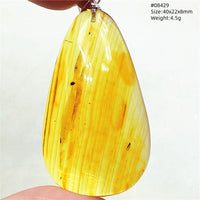 Natural Insect Amber Water Drop Pendant Flower Yellow Amber Insect Necklace Baltic Women Men Jewelry Stone AAAAAAA