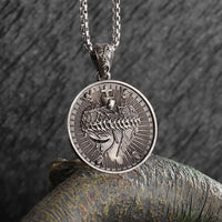 Retro Fashion Seven Angels Magic Circle Solomon's Seal Necklace Pendant Men's Lucky Amulet Jewelry