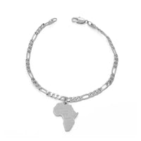 Anniyo 21cm Africa Map Bracelet Chain for Women Men Choker Chain Gold Color African Charm Bangles Jewelry Hand Chains #210906