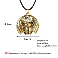 Scarab Necklace Eye of Horus Necklace Egyptian Beetle Wadjet Ancient Amulet Protection Symbolic Scarab Pendant Send Friends Gift