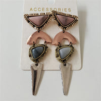 2025 New Indian Ethnic Vintage Bracelet Women Fashion Boho Statement Charm Metal Hollow Links Resin Stone Bracelets Jewelry