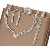2025 New Design Hot-Selling  Necklace Earrings Bracelet Set Fashion Clavicle Chain Bridal Jewelry