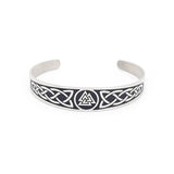 Fashion Creative Vikings Valknut Bracelets For Men Women 316L Stainless Steel Nordic Celtics Knot Open Bangle Jewelry Wholesale