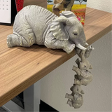 3 pieces/set Creative Elephant Pull Small Elephant Handmade Decoration Resin Home Decoration Cute Lucky Elephant Ornament