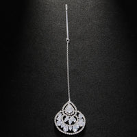 Stonefans Indian Geometric Zircon Forehead Chain Wedding Hair Jewelry Boho Accessories Hollow Crystal Headpiece Tiara for Women