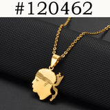 2025 NWE Corsica Flag Pendant Necklaces Sardinia Jewelry for Women Girl Stainless Steel Corse Sardegna #120462