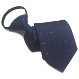 Zipper Ties For Men Women Striped Mens Tie For Business Wedding Skinny Neck Tie Casual Slim Blue deep Light navy blue Necktie