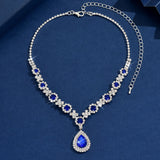 Ladies' fashionable and trendy design, water droplet necklace, jewelry suitable for dates, parties, holidays, gifts