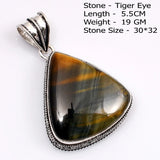 Genuine Amazonite Turquoise Agate Jasper Tiger Eye  Antique Pendant