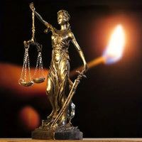 9.5X5X19cm Creative Retro Round Bottom Justice Balance Goddess Pendant Statue Lawyer Decoration Home Desktop Decoration