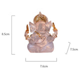 Ganesha Sitting Buddha Statue Sculpture Decorative Tabletop Decoration 3.5inch Tall for Housewarming Gift Fine Workmanship