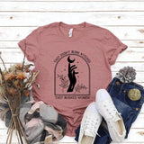 They Didn't Burn Witches They Burned Women T Shirt Feminist Witch Tshirt Short Sleeve Graphic T Shirts Halloween Feminism Tshirt