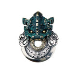 Ancient Eastern auspicious beast personalized pendant, vintage old-fashioned bronze necklace, domineering men's trend jewelry.
