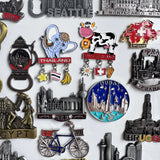 Metal Fridge Magnets Thailand Monaco Seattle Dubai Brugge Egypt Oman Austria Munchen Berlin Krakow Germany Prague Switzerland