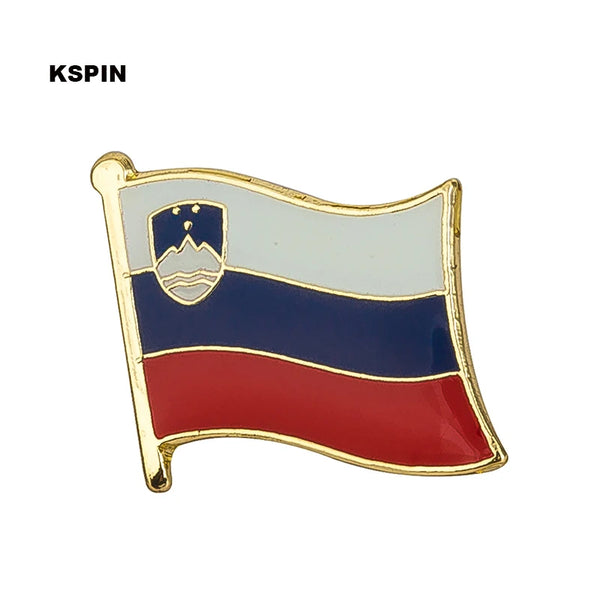 Slovenia Flag Badge Brooch Natinal Lapel Pins Flag Lapel Pins Country Flag Badge