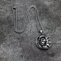 Animal Lion Titanium Steel Pendant Fashionable and Personalized European and American Style Jewelry Stainless Steel Necklace