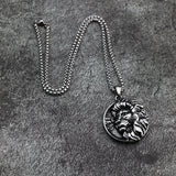 Animal Lion Titanium Steel Pendant Fashionable and Personalized European and American Style Jewelry Stainless Steel Necklace
