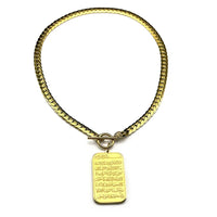 Islam Quran Muslim Pendant Necklace for Women Men Stainless Steel Gold Color Geometric Arabic Medal Amulet Chain Jewelry Gift