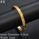 Anniyo (One Piece) Wholesale Dubai Bangle Jewelry Gold Plated Ethiopian Bracelet Openable for Women African Arab Wedding #001802