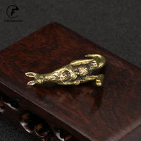 Vintage Brass Kangaroo Figurines Miniatures Tea Pets Crafts Desktop Small Ornaments Animal Statue Home Decors Accessories Gifts