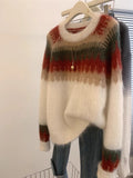 Christmas Red Sweater 2025 Autumn and Winter New Lazy Wind Thick Retro Design Knitted Pullover Winter Clothes Women