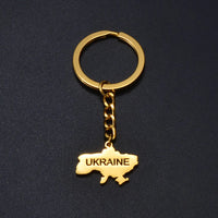 Anniyo Ukrainian Keychain Ukraine Key Ring Ukrainian Jewelry Key Chains for Women Men #000150