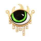 Newest Classic Amulet Turkish Blue Evil Eye Charm Pendant,18K Gold Cubic Zirconia CZ Paved,Jewelry Necklace Bracelet Supply L30