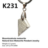 Natural Meteorite Material Specimen Muonionalusta Sky Iron Meteorite Necklace Iron Meteorite Pendant Men's Ladies Jewelry