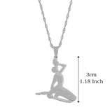 Anniyo 3CM Haiti Pendant Necklace Women Girls Neg Mawon Ayiti Items Gold Color Jewelry of Haiti Accessories Neg Maron @067221
