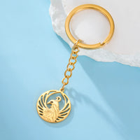 Dreamtimes Phoenix Necklace Rising Legendary Phoenix Pendant Keychain for Women Men Good Luck Pendant Chain Jewelry Gifts