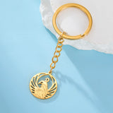 Dreamtimes Phoenix Necklace Rising Legendary Phoenix Pendant Keychain for Women Men Good Luck Pendant Chain Jewelry Gifts