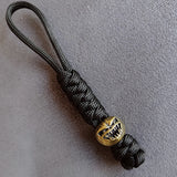 Vintage Hand-knitted Lanyard Keychain Biker helmet Pendant Paracord Rope weave Accessories Bag Hanging Handmade Car Keyring