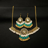 Luxury Elegant Crystal Wedding Jewelry Set Women Vintage Water Drop Earring Necklace Set Indian Gold Color Bijoux Bride Gift