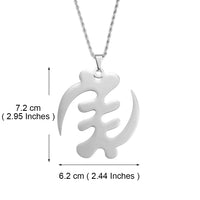Anniyo 7.2cm Africa Symbol Pendant Necklaces Women Men Stainless Steel Adinkra Gye Nyame Ancient Egypt Jewelry Ghanaian @362921