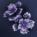 Fashion Acrylic Zircon Flower Hairpin Hair Accessories For Women Retro Elegant Duck Mouth Clip Headwear Ethnic Girl Jewelry Gift