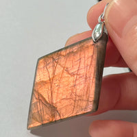 Pendant Natural Stone Irregular Shape Blue Purple Labradorite Pendant for Women Men Jewelry 1Pcs
