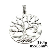 WYSIWYG 1pcs 71x64mm Tibetan Silver Color Large Tree Life & Moon Charms Pendants For Necklace Jewelry Making Findings