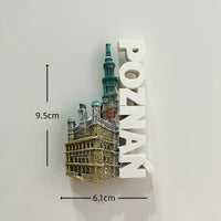 Poland 3D Fridge Magnets Tourism Souvenir Resin Refrigerator Magnets Sticker Collection Handicraft Gift Home Decoration Articles