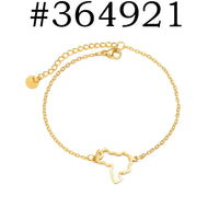Anniyo 18CM + 5CM Venezuela Map Bracelet for Women Stainless Steel Jewelry  #364721