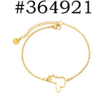 Anniyo 18CM + 5CM Venezuela Map Bracelet for Women Stainless Steel Jewelry  #364721