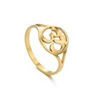 Unift Buddhism Hindu Yoga Om Aum Rings For Women Supernatural Talisman Stainless Steel Amulet Jewelry Religious Meditatio Gifts