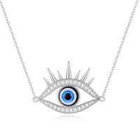 KALETINE Fashion Turkish Evil Eye Necklace Pendant 925 Sterling Silver Choker For Women Accessories Luck Friendship Jewelry Gift