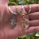 Witch Triple Moon Goddess Hecate Necklace for Women Men Stainless Steel Greek Mythology Amulet Chain Jewelry collier