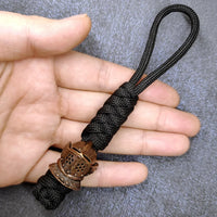 Vintage Hand-knitted Lanyard Keychain Biker helmet Pendant Paracord Rope weave Accessories Bag Hanging Handmade Car Keyring