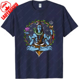 Shiva Hindu God Meditation Zen Yoga Hinduism Spiritual T-Shirt for Men Clothing Women Tees High Quality Cotton Short Sleeve Tops